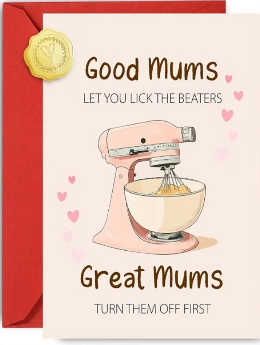 Pink Stand Mixer Greeting Card for Mothers